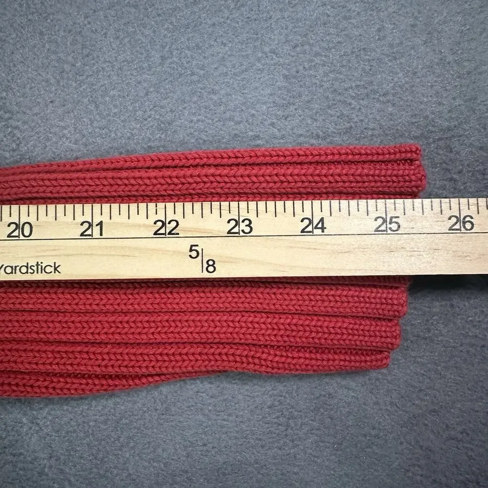 GAP Sweater Red Zip Turtleneck Women Medium Cotton Ribbed Casual